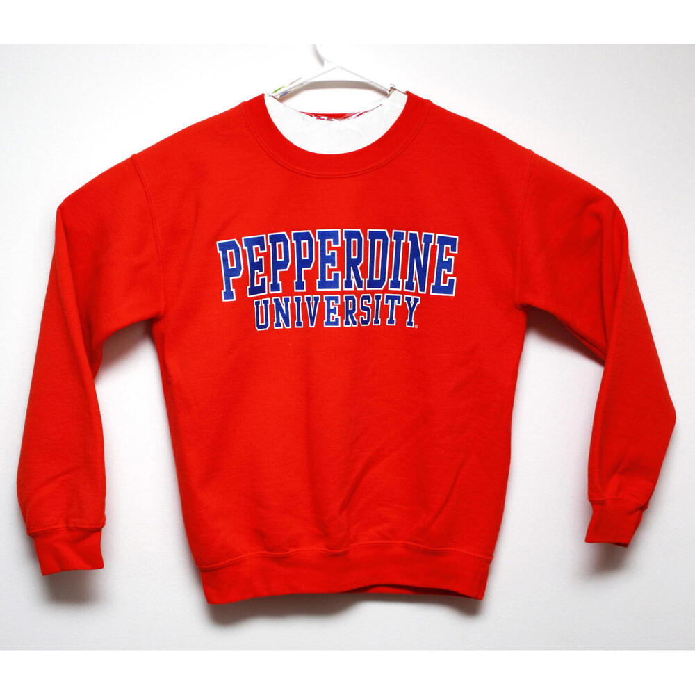 MV Sport Pepperdine University Unisex Adult Orange Sweatshirt Size Small